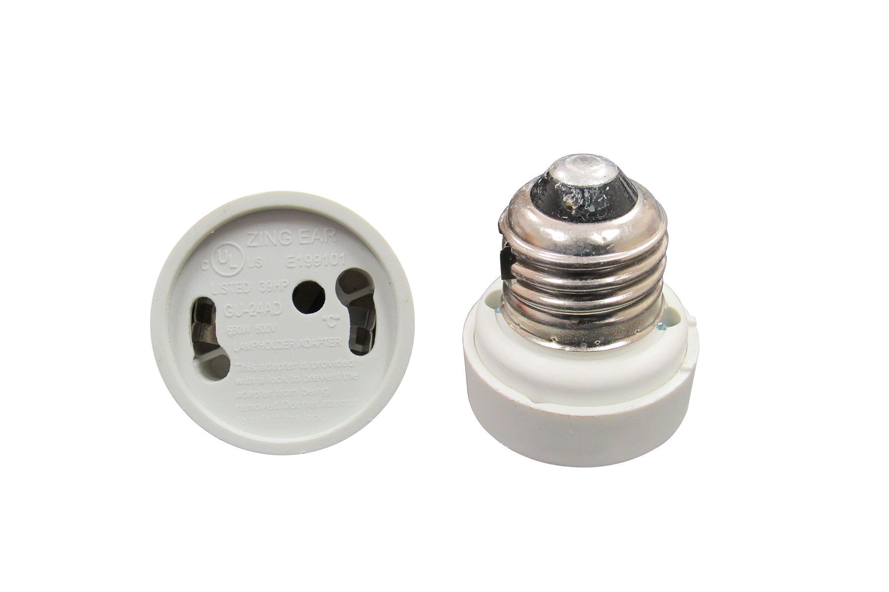E26 to GU24 Light Bulb Socket Adapter