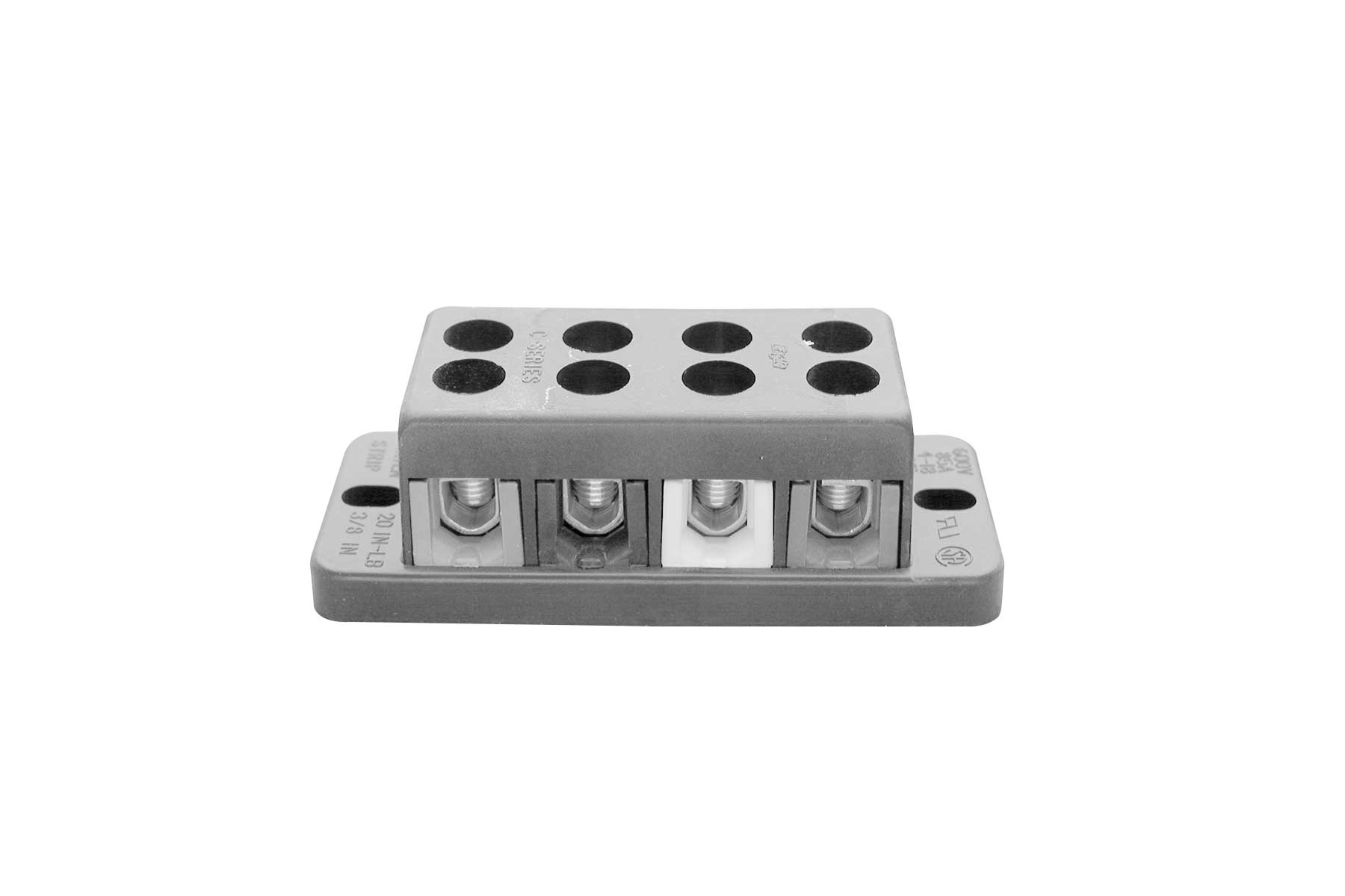 Barrier Style Dead Front Double Row Terminal Block