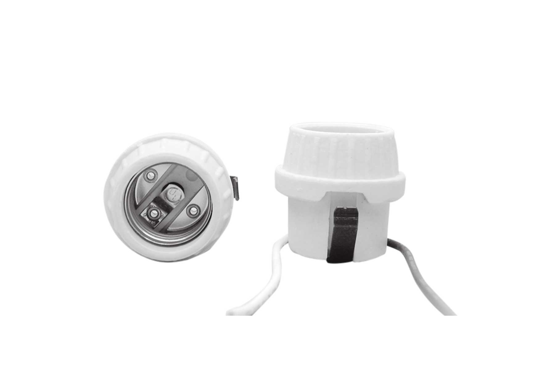 Front Mount Shallow Back Porcelain Keyless Incandescent Light Socket