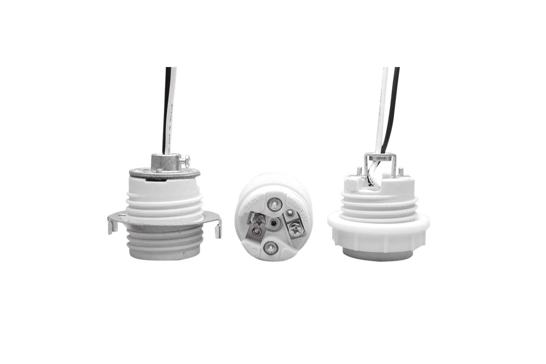 Medium Base Outer Threaded Porcelain Incandescent Light Socket