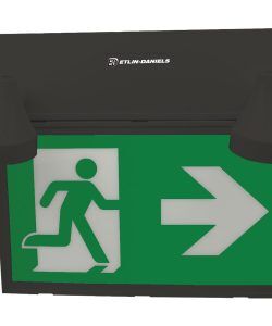 EX220WH-A13-GU - LED Running Man Exit Sign, Thermoplastic