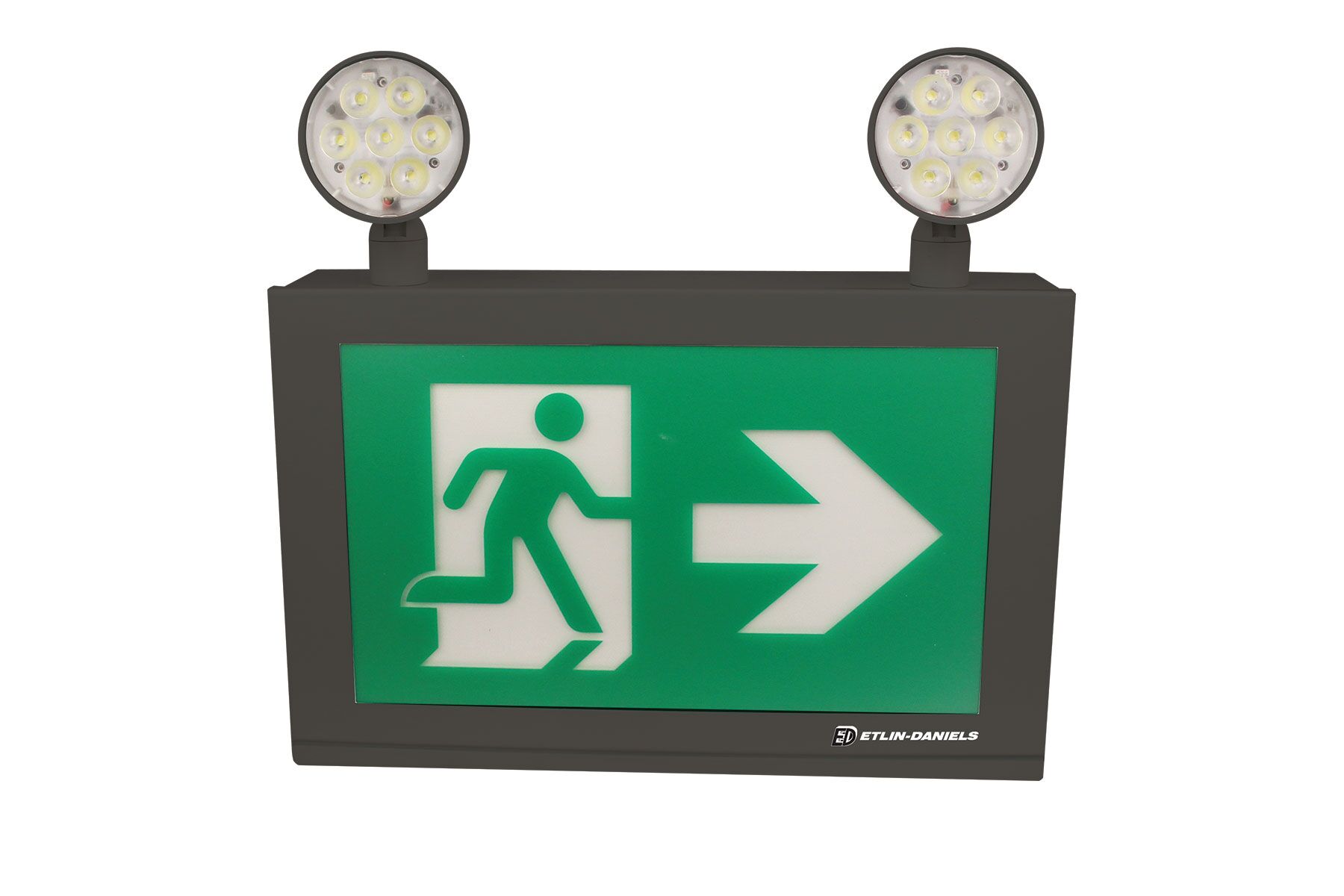 EC3144BLM-A13U24-BB-GU-10RC - LED Running Man Exit Sign with Combo ...